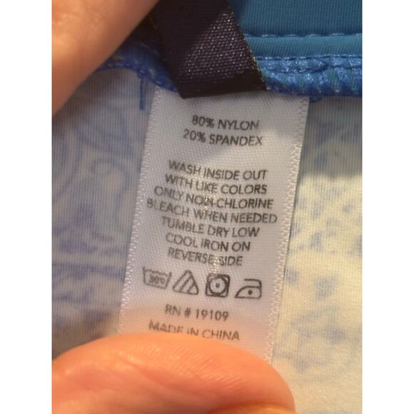 AQUA ET SOL Dress UPF 50+ Blue White Tunic Long Sleeve Quick Dry Stretch MEDIUM - Picture 5 of 5